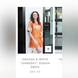 Orange “Gameday” Sequin Dress